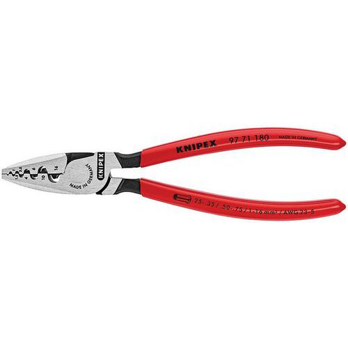 Knipex Krimptang Voor Adereindhulzen 180 Mm 97 71 Sb knipex kopen in de aanbieding