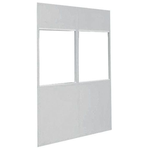 Dubbele Scheidingswand In Plaatstaal Paneel Met Glas 4 Mm Hoogte 25 huismerk kopen in de aanbieding