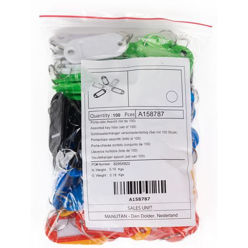 DURABLE Schlüsselanhänger KEY CLIP, sortiert, Großpackung 194900 bei
