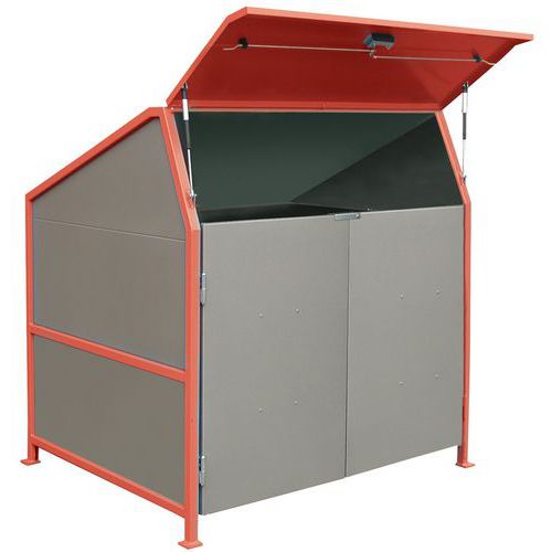 Bauer Overkapping Voor Afvalcontainers Secomat 3 Wanden Deuren En Bodem bauer kopen in de aanbieding