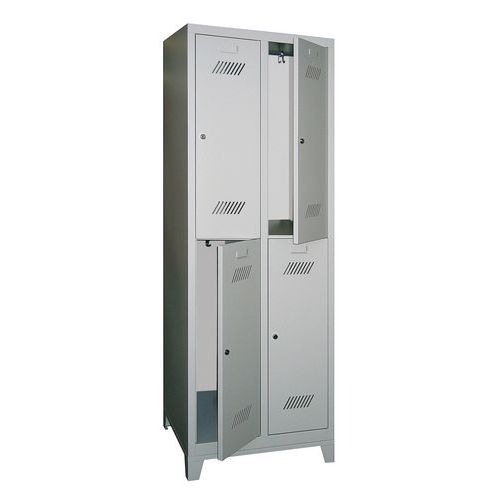 Garderobekast Met 4 Vakken Medium 2 Kolommen Breedte 300 Mm Op Poten huismerk kopen in de aanbieding