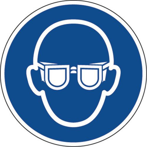 Gebodsbord Veiligheidsbril Verplicht Zelfklevend huismerk kopen in de aanbieding