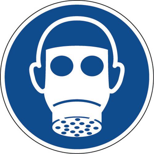 Gebodsbord Ademhalingsbescherming Verplicht Zelfklevend huismerk kopen in de aanbieding