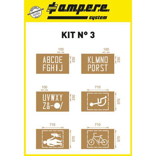 Ampere System Set Van Sjablonen Nr 3 ampere system kopen in de aanbieding