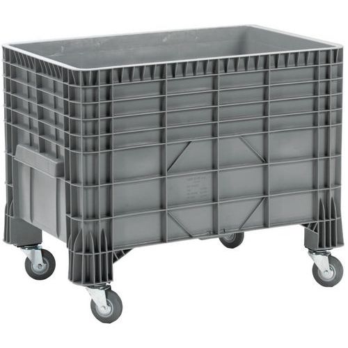 Stapelbare Palletkist Geperforeerde Wanden Op Wielen huismerk kopen in de aanbieding