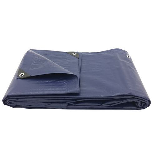 VOUNOT Dekzeil van polyethyleen, 180 g/m², waterdicht, extra zwaar en robuust, gecoat met aluminium ogen, waterdichte afdekking voor tuin, zwembad, 4 x 6 m, wit