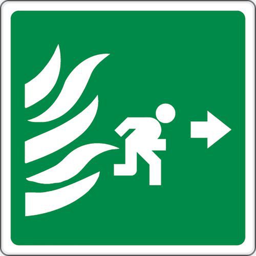 Evacuatiebord Nooduitgang Rechts Aluminium huismerk kopen in de aanbieding