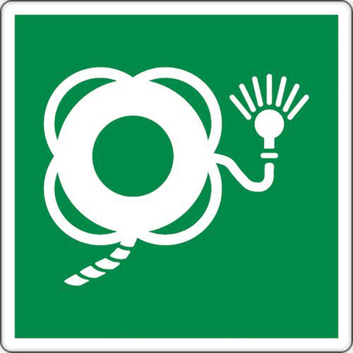 Evacuatiebord Reddingsboei Met Lijn En Zelfontbrandend Licht Aluminium huismerk kopen in de aanbieding