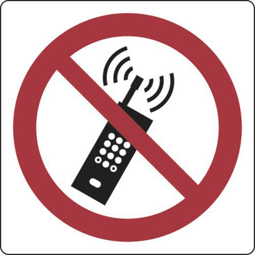 Verbodsbord - Mobiele telefoons verboden - Aluminium
