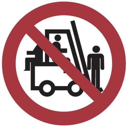 Verbodsbord Verboden Personen Te Vervoeren Aluminium huismerk kopen in de aanbieding