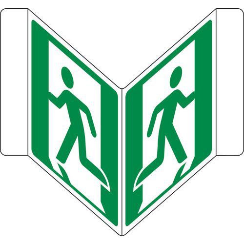 Evacuatiebord Nooduitgang In V Vorm Aluminium huismerk kopen in de aanbieding