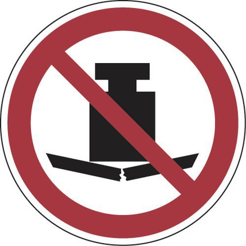 Verbodsbord Verboden Voor Zware Ladingen Aluminium Rond huismerk kopen in de aanbieding