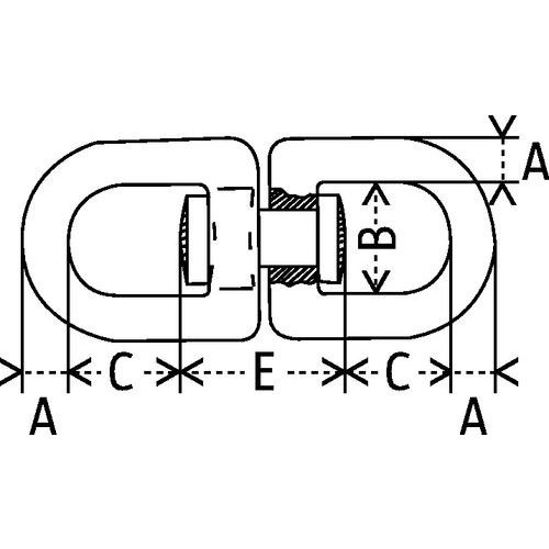 A = DikteB = Nuttige breedteC = Nuttige hoogteE = Lengte stift