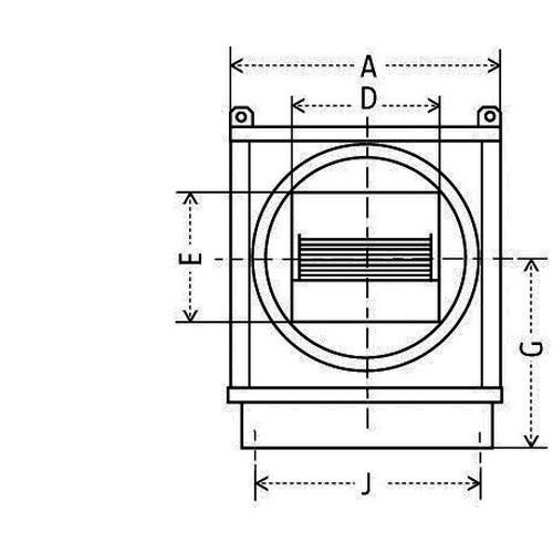 A: 500 mmD: 232 mmE: 208 mmG: 340 mmJ: 350 mm