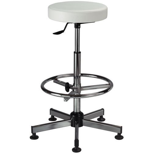 Laboratoriumkruk Met Glijdoppen En Voetensteun huismerk kopen in de aanbieding