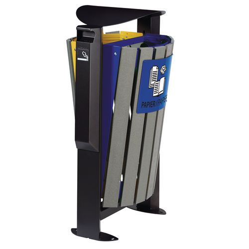 Rossignol Afvalbak Voor Afvalscheiding 2 X 60 L En Asbak 1800 Peuken rossignol kopen in de aanbieding