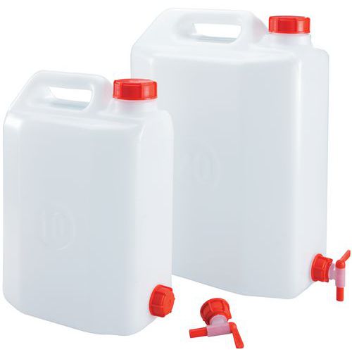 Lampa 67016 polyethylene canister with metal tap, 20 l, horizontal