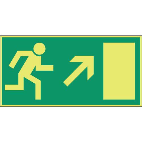 Fotoluminiscent Bord Vluchtweg Rechtsboven Zelfklevend huismerk kopen in de aanbieding