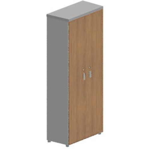 Hoge Kast Met 2 Deuren Walnoot Moka huismerk kopen in de aanbieding