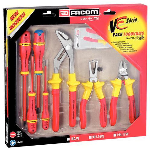 Facom Assortiment Tangen En Gesoleerde Schroevendraaiers 1000 Reeks Ve 7 Stukken facom kopen in de aanbieding