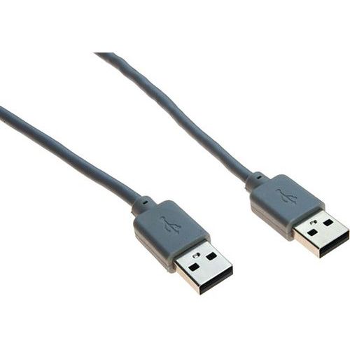 USB 2.0-kabel type A en A grijs - 3 m