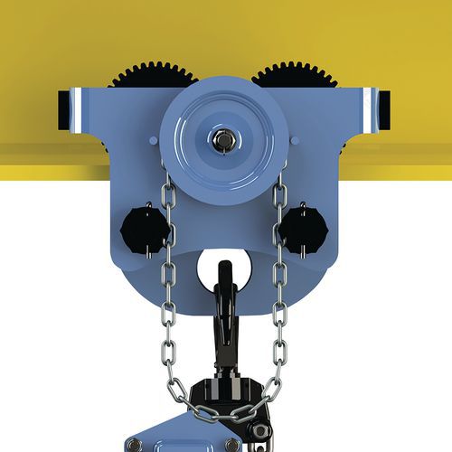 Loopkat met gegalvaniseerde hijsketting - Draagvermogen 500 kg tot 5000