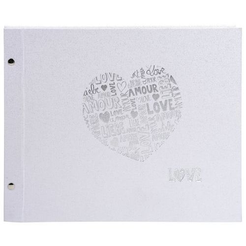 Fotoalbum JUST MARRIED 37x29cm schroefbinding 40 witte bladen