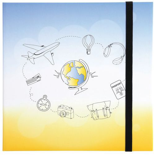 Reis fotoalbum met tassen voor 200 foto van 10x15 - 22.5x22cm TRAVEL