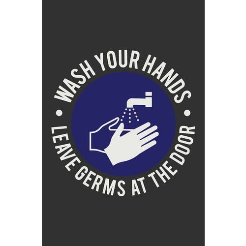 Standaard mat, opdruk Wash hands - Engels.