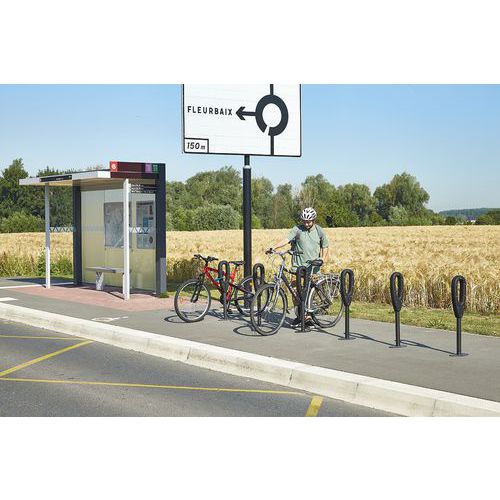 Paal voor 2 fietsen - Mottez - Manutan.nl
