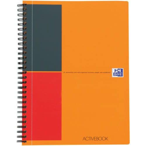 Spiraalblok Activebook international b5 160 pagina's 80 g gelijnd 6 mm