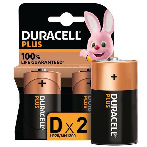 Duracell Alkalinebatterij D plus 100% 2 of 4 eenheden online kopen