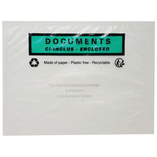 RAGO Zelfklevende documentenhoes C5 voor A5 – Pak van 25 I Transparante verzendhoes I Zelfklevende A5-hoes voor documenten en facturen I Voor pakketten Vinted
