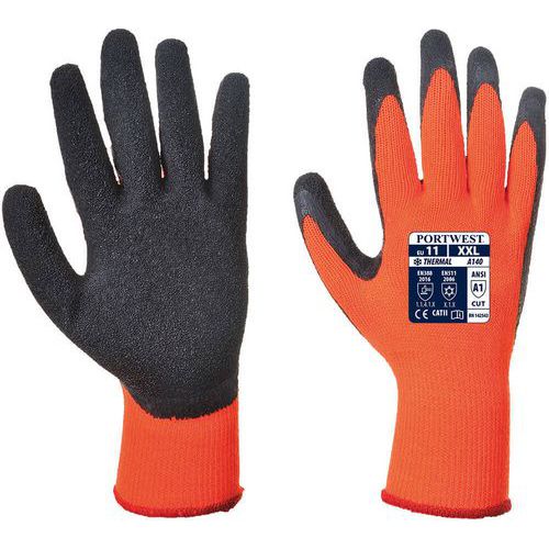 Handschoen Thermisch met Grip Oranje/zwart A140 Portwest