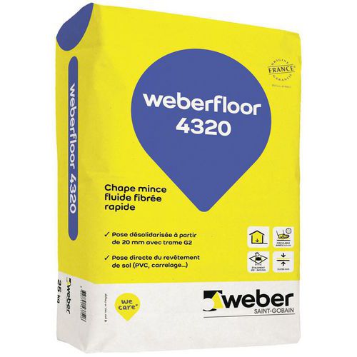 Snelmortel voor dunne dekvloeren - Weberfloor 4320 - 25 kg